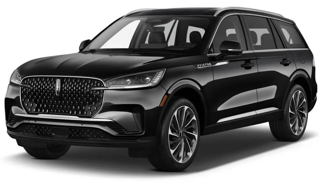 Black Lincoln Aviator luxury SUV