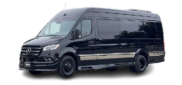 Mercedes-Benz Sprinter van used for group airport transportation